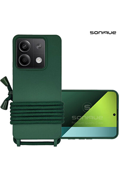 Other Sonique Πίσω Κάλυμμα Σιλικόνης 0.5mm με Λουράκι Πράσινο (Redmi Note 13 5G)