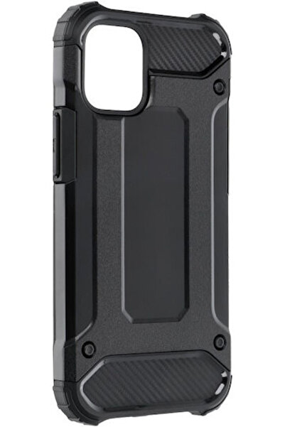 Forcell Θωρακισμένη Πλαστική Μαύρη Πίσω Θήκη (iPhone 13 mini)