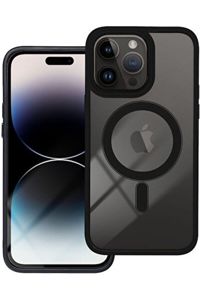 OEM Κάλυμμα Πλάτης Color Edge Mag Πλαστικό / Σιλικόνη Μαύρο (iPhone 15) Κωδικ...