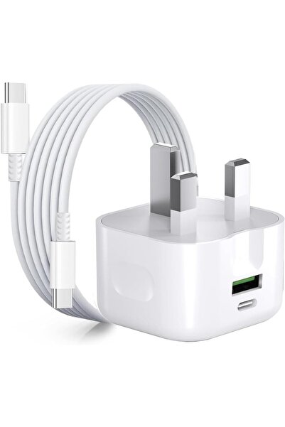 Generic شاحن AASHZ سريع USB-C مع كابل تايب سي لهاتف آيفون 16 برو ماكس، شاحن ح...