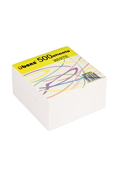 Ubers Rezerve de hârtie albă pentru bloc, 9 x 9 cm, 500 de coli