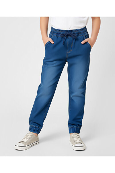 Pine kids Denim Woven Full Length Washed Jeans - Blue