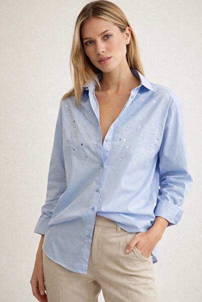 Meine Liebe Unterwäsche Stone Detailed Oversize Shirt