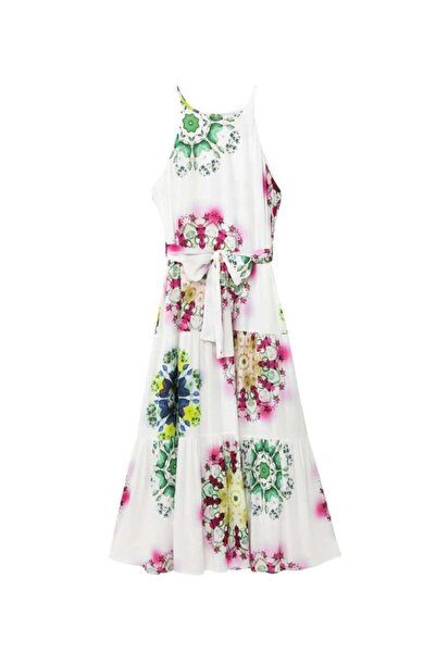 Desigual Φόρεμα 21SWVW80-1000 VEST_SENA Λευκό - S