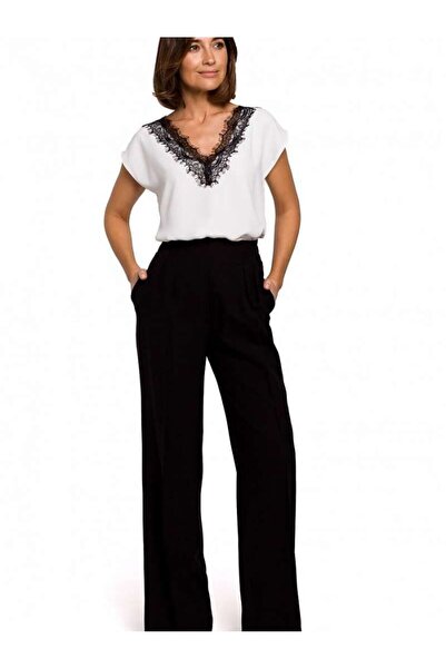 Stylove Style 141996 Γυναικεία Ψηλόμεση Παντελόνα S203 με Λάστιχο σε Μαύρο Χρ...