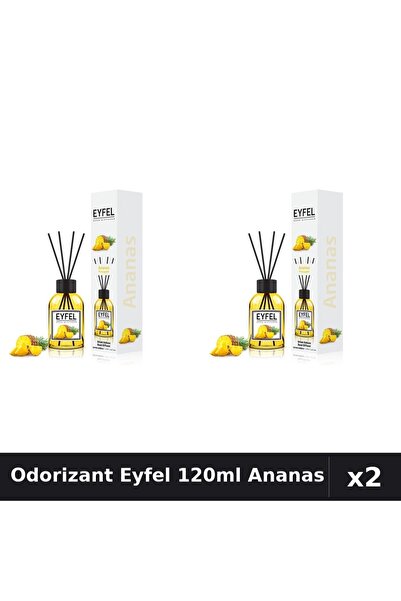 Eyfel Set 2 Odorizante Camera cu Betisoare Ananas 120ml - Parfum Intens