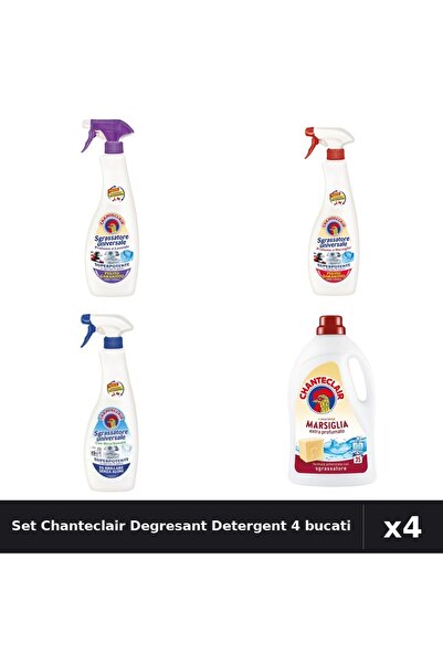 Chanteclair Set 4 Degresant și Detergent - Lavanda, Marsilia, Bicarbonat - 60...