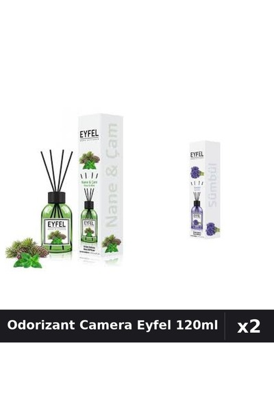 Eyfel Set 2 Odorizante Camera cu Betisoare - Pin Si Menta, Zambile, Parfum In...