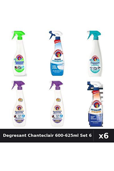 Chanteclair Set 6 Degresant Universal 600-625ml - Lămaie, Lavandă, Mosc Alb, ...