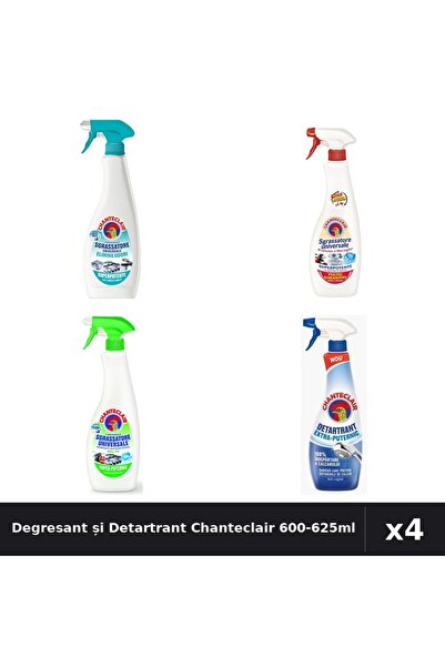 Chanteclair Set 4 Degresant Universal 600ml + Detartrant 625ml - Anti-Miros, ...