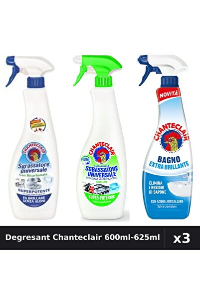Chanteclair Set 3 Degresant Universal 600ml + Anticalcar 625ml - Bicarbonat, ...
