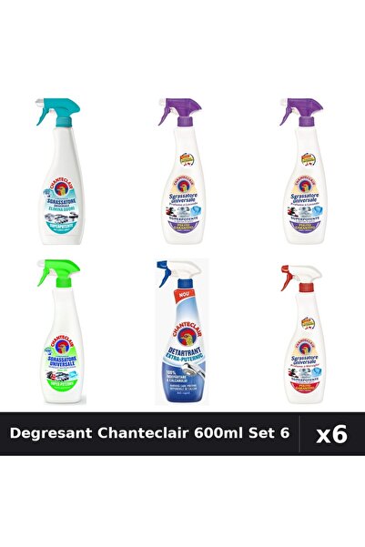 Chanteclair Set 6 Degresant Universal 600ml + Detartrant 625ml - 6 Arome, Cur...