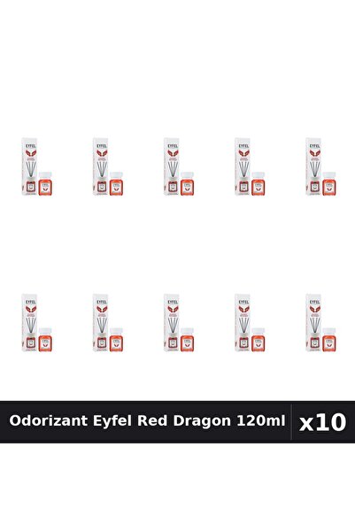 Eyfel Set 10 Odorizant Camera cu Betisoare Red Dragon - Parfum Intens 120ml