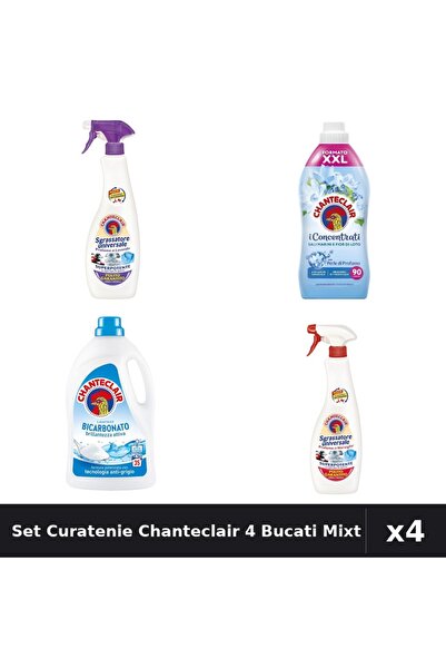 Chanteclair Set 4 Curatenie - Degresant, Detergent, Balsam - 1575ml, 1800ml, ...
