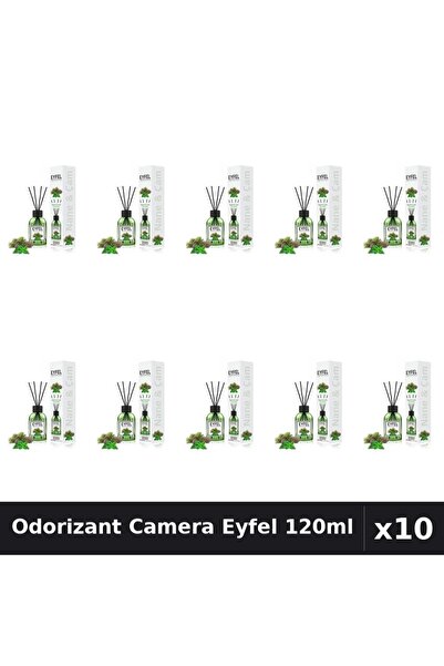 Eyfel Set 10 Odorizant Camera cu Betisoare Pin Si Menta 120ml - Parfum Intens