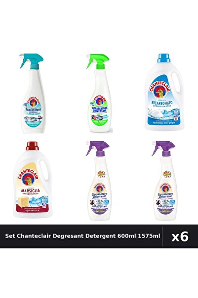 Chanteclair Set 6 Degresant și Detergent - 600ml și 1575ml (35 Spălări) - Cur...
