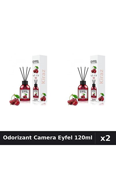Eyfel Set 2 Odorizante Camera cu Betisoare - Aroma Cireșe, Parfum Intens 120ml