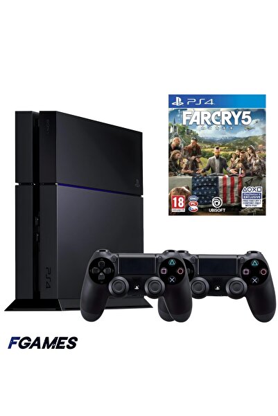 Sony Κονσόλα Playstation 4 Ps4 500GB + Δύο Χειριστήρια + Far Cry 5 PlayStatio...