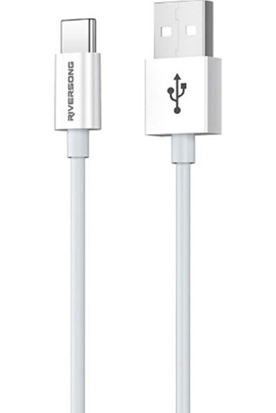 RİVERSONG Καλώδιο USB 2.0 USB-C Αρσενικό - USB-A Λευκό 1.2μ