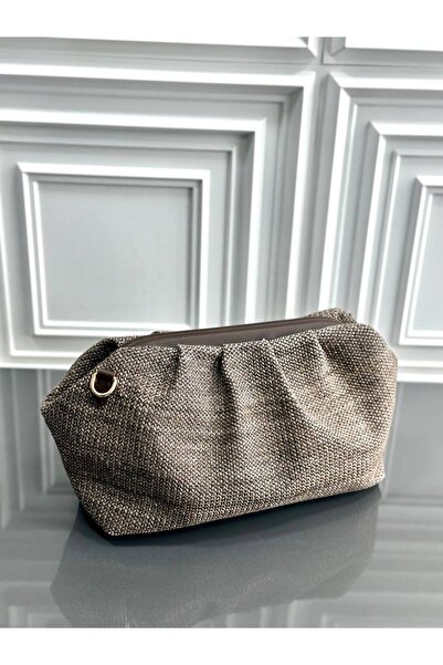 çkn sedat çakan çanta & fular & aksesuar Jute Straw Women's Portfolio/Hand Ba...