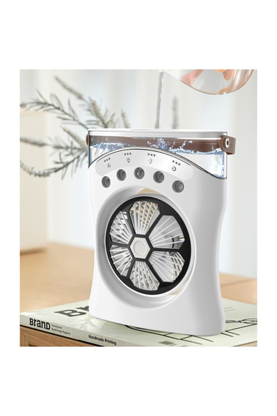 FOXMAG24 Ventilator de răcire, portabil, 3 viteze, umidificare prin pulveriza...