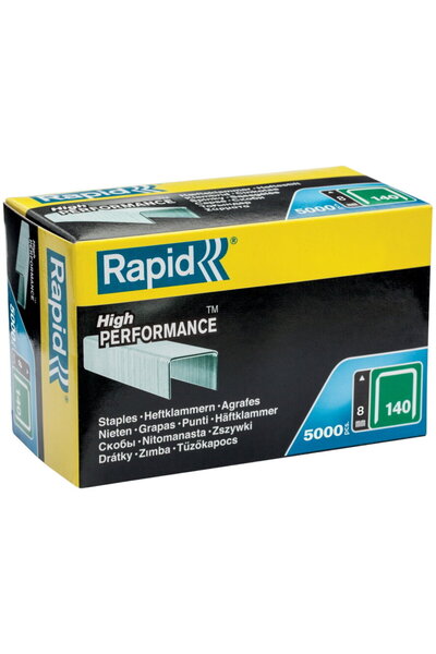 Rapid 11908111, set de 5000 de capse din sarma plata No. 140, 8 mm