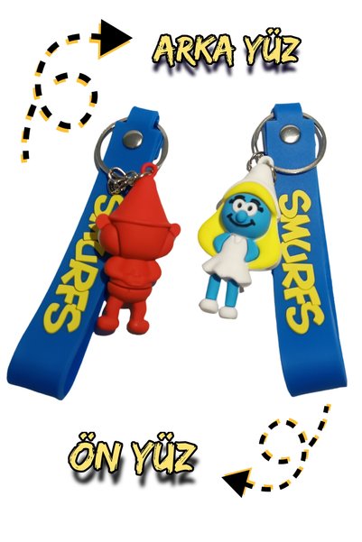 Pix Art On Cartoon Character Keychain Best Quality 2 Pieces