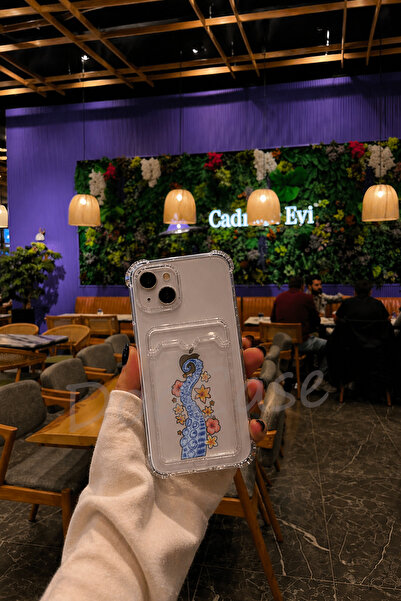 DoaCase iPhone 14 Uyumlu Kartlıklı Şeffaf Kılıf Köşe ve Kamera Korumalı Darbe...