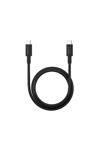 lemontti Cablu de încărcare rapidă Type-C la Type-C, PD, 100W, 2m, Negru