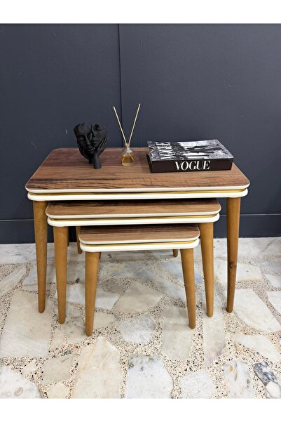 safkalphome Safkalp Home Luxury Line 3’lü Zigon Sehpa