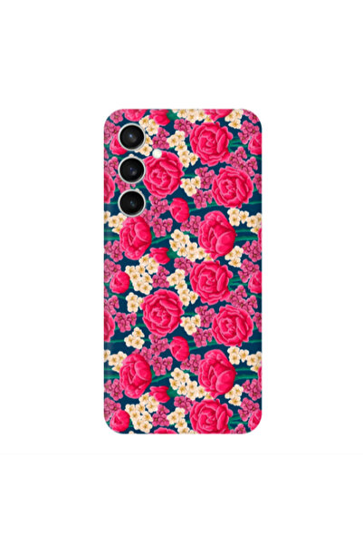 Other Samsung S24 Plus Red and pink Flowers Transparent Silicone TPU Θήκη