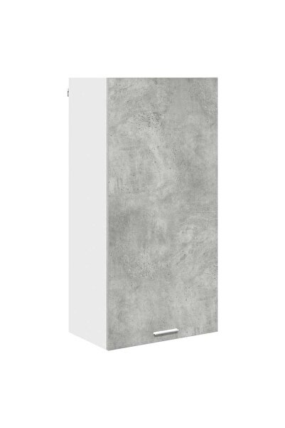 vidaxl Dulap suspendat Gri beton și Alb 50 x 31 x 100 cm Lemn compozit