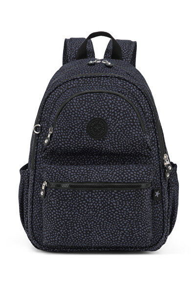 SMART BAGS حقيبة مدرسية كبيرة الحجم مقاومة للماء من القماش المجعد مع حجرة للك...