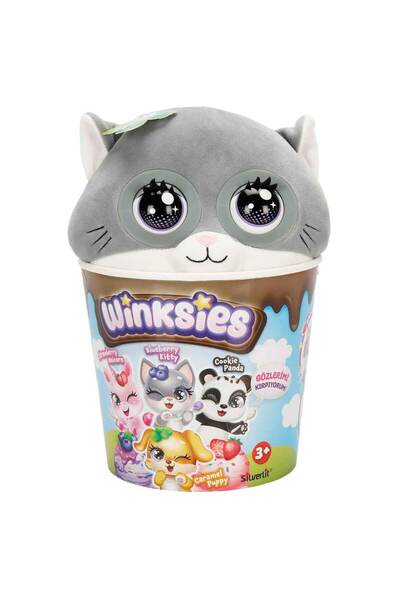 Silverlit Sound and Interactive Winksies Cute Plush Animal - Blueberry Kitty