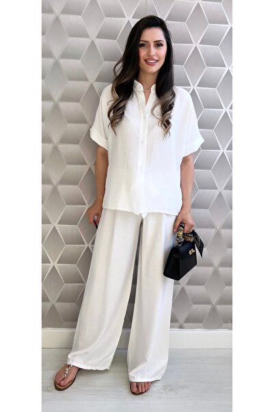 styleFlex Women's Summer Set Made of 87% Viscose – Short-Sleeved and Wide Leg...