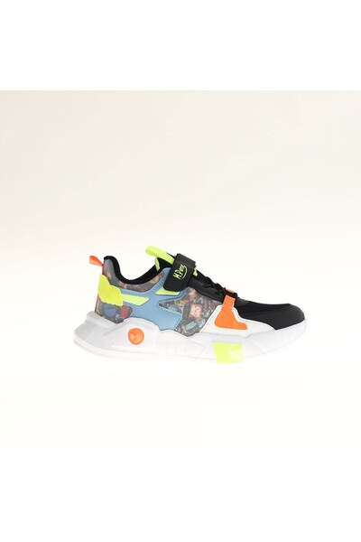 M.P. Comfortable Lace-Up Daily Children's Shoes Black Casual Shoes