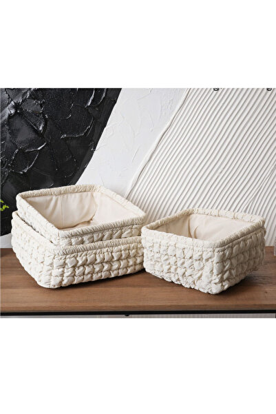 Generica Beige Square Storage Basket Set