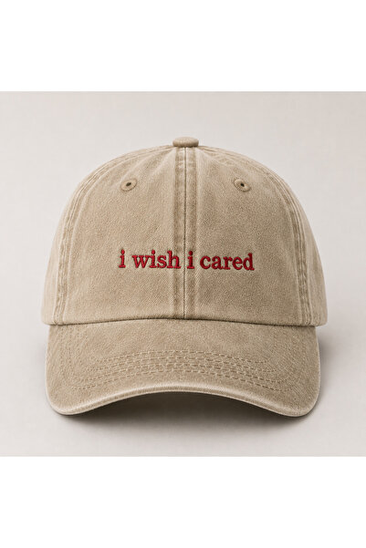 WeavedCo "I Wish I Cared" Written Vintage Washed Cap Hat