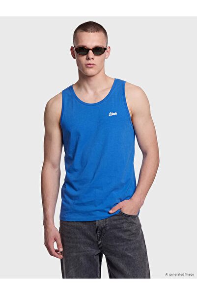 LC Waikiki Ozmarka New Season Crew Neck Stitch Embroidered Men's Sleeveless T...
