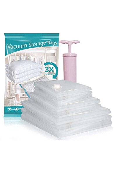 Arabest 8PCS Vacuum Storage Bags,Reusable Space Saver Seal Bag with Hand Pump...