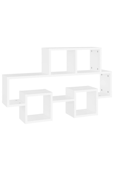 vidaxl Raft de perete în formă de mașină alb 82x15x51cm lemn prelucrat