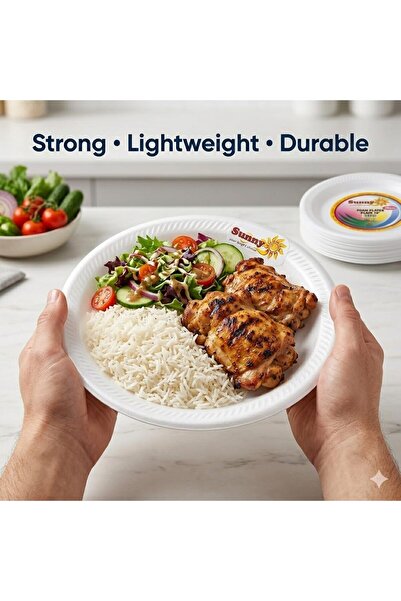 Sunny Your Bright choice Sunny Disposable Foam Plates 10 Inch – 50 Pack