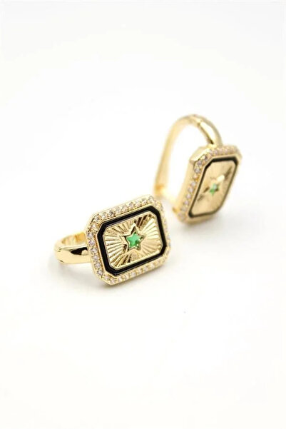 Marsilyan Nvdn- Ieg - Star Stone Earrings - Green Iegrs-Nvdn1