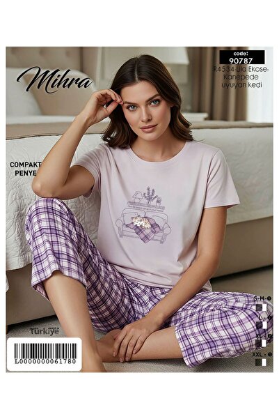 Mihra Yeni Sezon Compact Penye Kapri Pijama Takımı