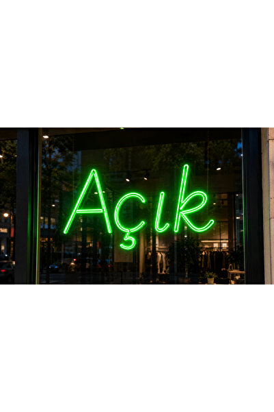 Prime Neon Açık Neon Tabela 35x20 cm Adaptör Dahil