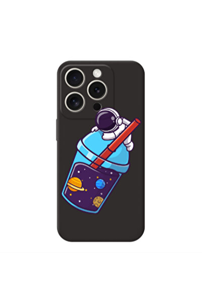 Other Apple iPhone 15 Pro Longing in space Black Colored Silicone TPU Θήκη