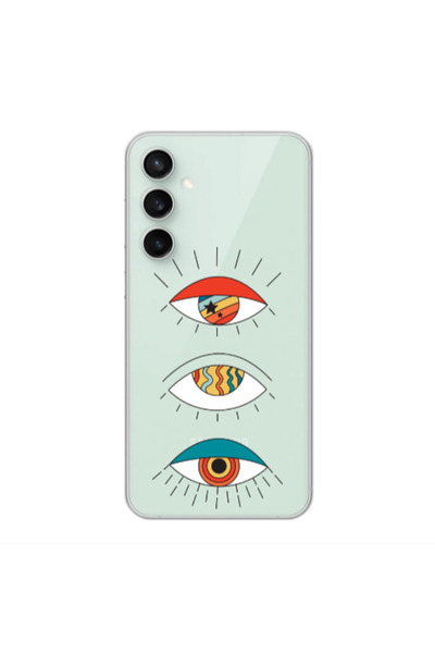 Other Samsung S24 Plus 3 different eyes Transparent Silicone TPU Θήκη