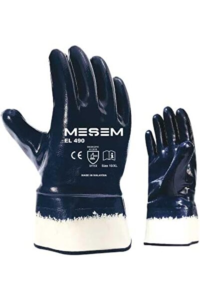 Yıldızan Terra Organik El490 Petrolcü Eldiveni, Navy Blue, Nitrile Coated, XL...