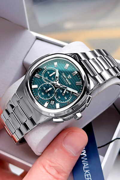 Tonny Walker Men's Watch - Silver Color - Steel Band - Water Resistant - All ...