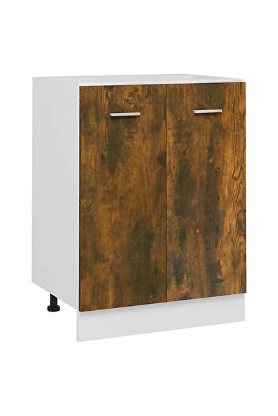 vidaxl Dulap inferior “Lyon”, stejar fumuriu, 60x46x81,5 cm